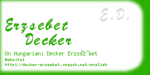 erzsebet decker business card